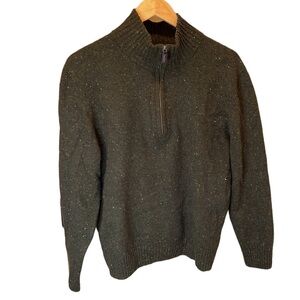 Daniel Cremieux Wool Cashmere Green 1/4 zip Sweater